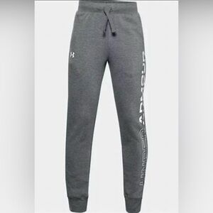 Under Armour YSM Gray UA Rival‎ Fleece Graphic Joggers